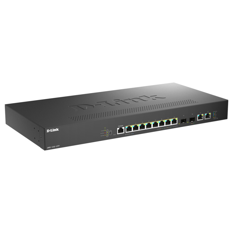 D-Link DMS-1250-12TP/E switch Gestionado 2.5G Ethernet (100/1000/2500) Energía sobre Ethernet (PoE) Negro