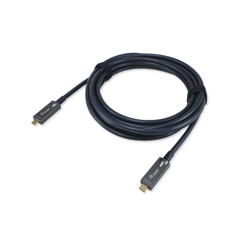 Equip 119461 Cable óptico activo USB-C a C, M/M, 5,0m, PD 60W, 4K/60Hz, 10Gbps, Vídeo+Datos+PD