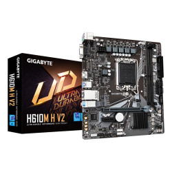 GIGABYTE H610M H V2 Placa base - Compatible con procesadores Intel Core 14th CPUs, 4+1+1 Hybrid Digital VRM, up to 5600MHz DDR5,