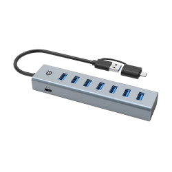 Conceptronic HUBBIES21G hub de interfaz USB 3.2 Gen 1 (3.1 Gen 1) Type-A 5000 Mbit/s Gris 2