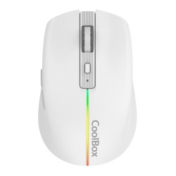 CoolBox COO-MOU-W01-W GAMING RATON W01 BLANCO INALAMBRICO RECARGABLE 1600DPI SILENTCLICK, mano derecha, Óptico, RF