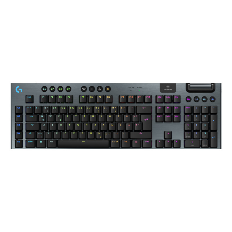 Logitech G 920-012671 G915 X LIGHTSPEED, Inalámbrico y alámbrico, RF Wireless + Bluetooth, Interruptor mecánico, QWERTZ,