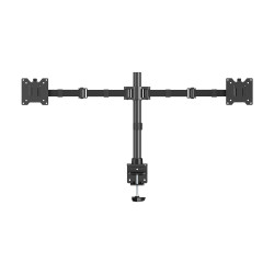 AISENS DT35TSR-359 Soporte de Mesa Eco Giratorio e Inclinable para Monitor/TV 20kg (3 Pivotes, 2 Brazos) de 17"-35", Negro, 2