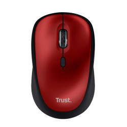 Trust 24550 Yvi+, mano derecha, Óptico, RF inalámbrico, 1600 DPI, Negro, Rojo 2
