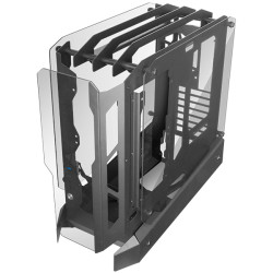 Mars Gaming MCEDGE MC-EDGE, Caja Gaming ATX, Diseño Open Air, Triple Panel Cristal Templado, Semitorre PC Soporte