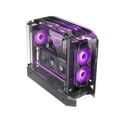 Mars Gaming MCEDGE MC-EDGE, Caja Gaming ATX, Diseño Open Air, Triple Panel Cristal Templado, Semitorre PC Soporte 2
