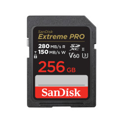 SanDisk SDSDXEP-256G-GN4IN SDSDXEP-256G-GN4IN, 256 GB, SDXC, Clase 10, UHS-II, 280 MB/s, 100 MB/s