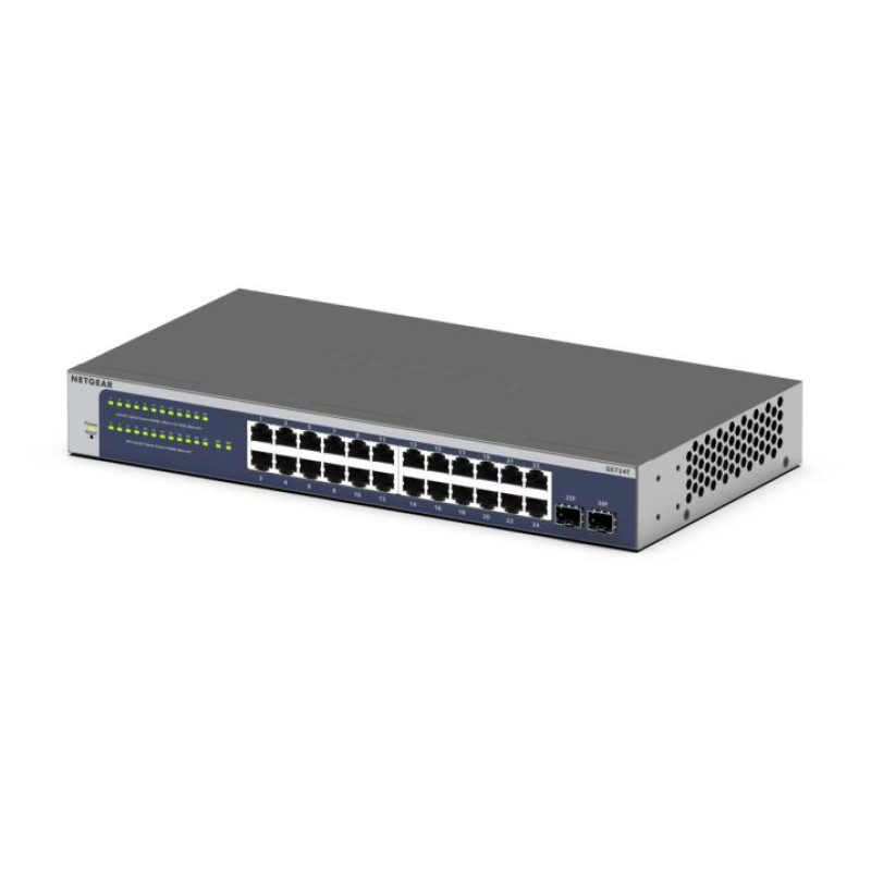 NETGEAR GS724Tv6 Gestionado L2+/L3 Gigabit Ethernet (10/100/1000) 1U Azul, Gris