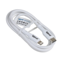 iggual IGG317761 IGG317761, 1 m, Lightning, USB C, Macho, Macho, Blanco 2