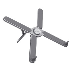 Trust 25647 Macy Soporte para portátiles plegable de aluminio, Soporte para ordenador portátil y tableta, Aluminio, Gris, 2