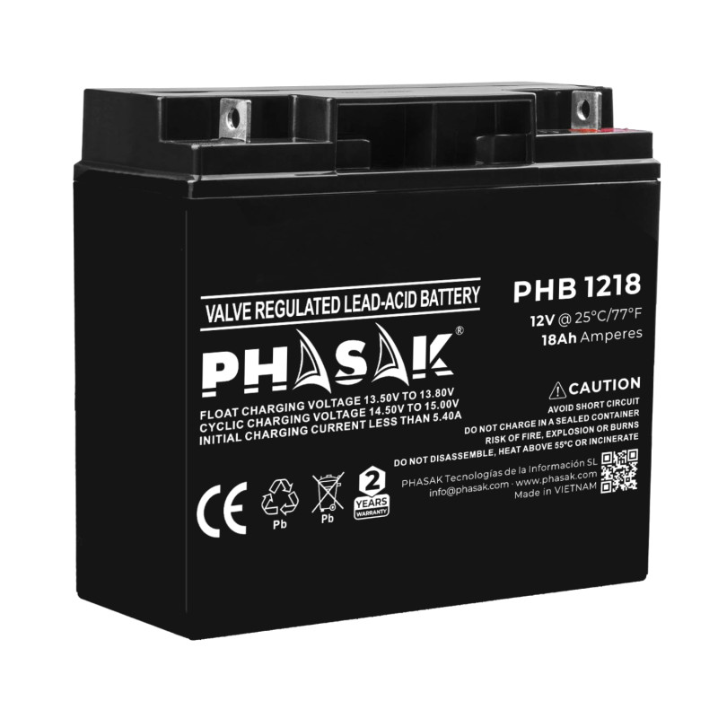 Phasak Batería 12V 18Ah – PHB 1218