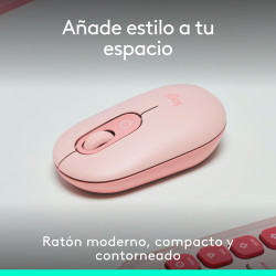 Logitech POP Mouse, ratón inalámbrico Bluetooth compacto y portátil con botones programables y clics discretos, tecnología Easy- 2