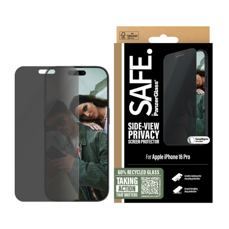PanzerGlass SAFE. by ® Privacy Screen Protector iPhone 16 Pro | Ultra-Wide Fit Protector de pantalla Apple 1 pieza(s)