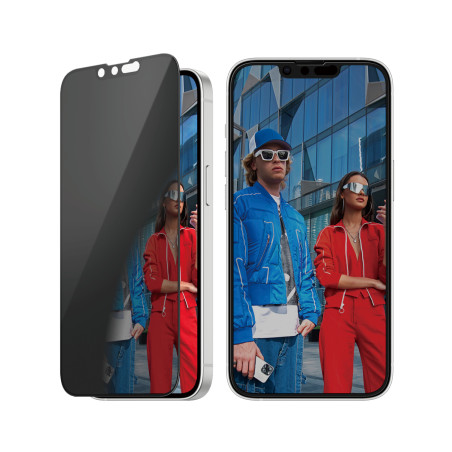 PanzerGlass ® Privacy Screen Protector iPhone 16e | 14 | 13 | 13 Pro | Ultra-Wide Fit w. EasyAligner Protector de pantalla Apple