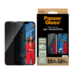 PanzerGlass PGRPUWFG29845 ® Privacy Screen Protector iPhone 16e | 14 | 13 | 13 Pro | Ultra-Wide Fit w. EasyAligner, Apple, 2