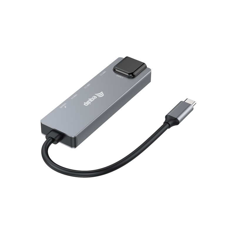 Equip 133496 Adaptador multifunción 5 en 1, 2,5 GbE, USB-A x 2, USB-C x 1, USB-C , 100 W USB PD
