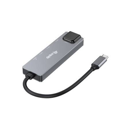 Equip 133496 Adaptador multifunción 5 en 1, 2,5 GbE, USB-A x 2, USB-C x 1, USB-C , 100 W USB PD