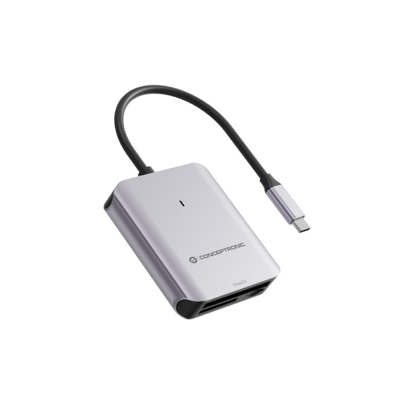 Conceptronic BIAN09G lector de tarjeta USB 3.2 Gen 2 Type-C Gris