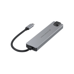 Conceptronic DONN29G base para portátil y replicador de puertos Alámbrico USB 3.2 Gen 2 (3.1 Gen 2) Type-C Gris 2