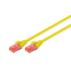 Digitus DK-1617-005/Y Cabe de conexión CAT 6 U/UTP- LSZH, 0,5 m, Cat6, U/UTP (UTP), RJ-45, RJ-45, Amarillo