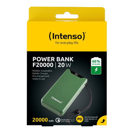 Intenso 7332057 batería externa Polímero de litio 20000 mAh Verde