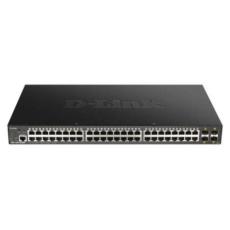 D-Link DGS-1250-52XMP Gestionado L3 Energía sobre Ethernet (PoE) Negro