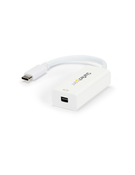 StarTech.com Adaptador USB C a Mini DisplayPort - 4K 60Hz - Blanco - Adaptador USB 3.1 Tipo C a Mini DP - Versión Mejorada es