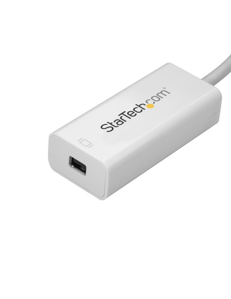 StarTech.com Adaptador USB C a Mini DisplayPort - 4K 60Hz - Blanco - Adaptador USB 3.1 Tipo C a Mini DP - Versión Mejorada es