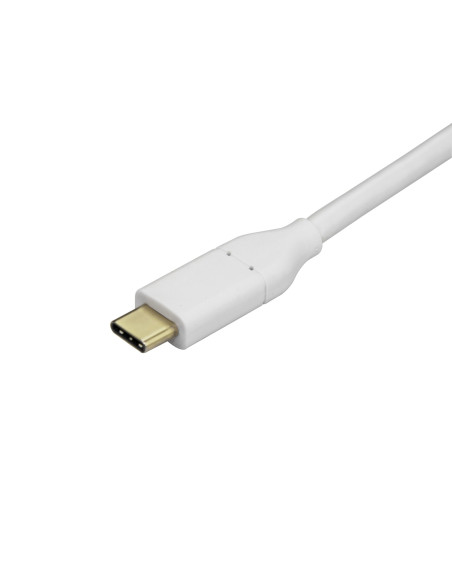 StarTech.com Adaptador USB C a Mini DisplayPort - 4K 60Hz - Blanco - Adaptador USB 3.1 Tipo C a Mini DP - Versión Mejorada es