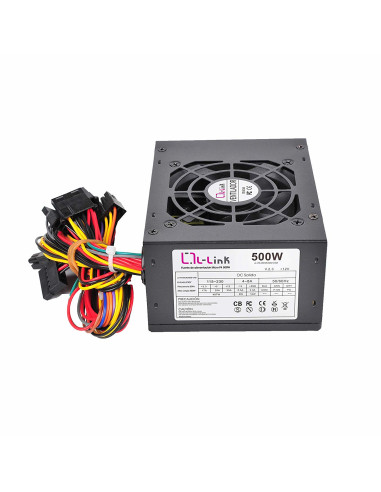 L-Link LL-PS-MICRO500-CAB unidad de fuente de alimentación 500 W 20+4 pin ATX ATX Negro