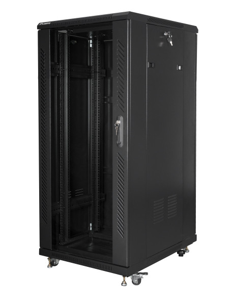 Lanberg FF01-6827-12BL armario rack 27U Rack o bastidor independiente Negro