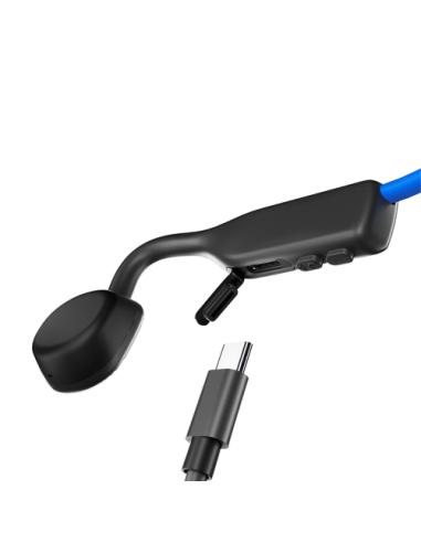 SHOKZ OpenMove Auriculares Inalámbrico gancho de oreja Llamadas/Música USB Tipo C Bluetooth Azul