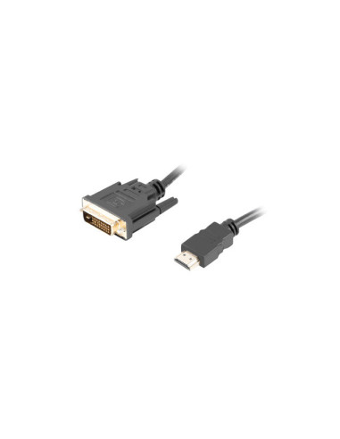 Lanberg CA-HDDV-20CU-0030-BK adaptador de cable de vídeo 3 m HDMI tipo A (Estándar) DVI-D Negro
