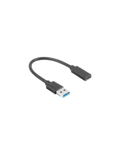 Lanberg AD-UC-UA-03 cable USB USB 3.2 Gen 1 (3.1 Gen 1) 0,15 m USB type A USB Tipo C Negro 2