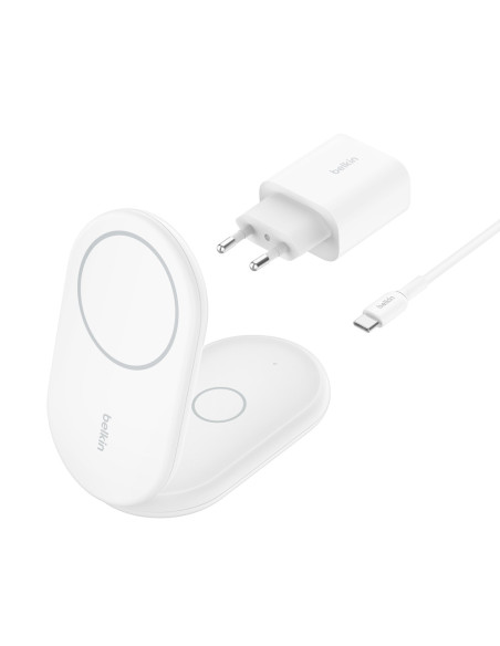 Belkin BoostCharge Auriculares, Smartphone Blanco USB Cargador inalámbrico Carga rápida Interior