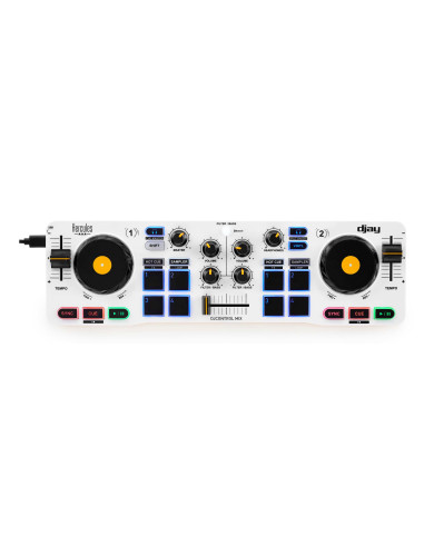 Hercules 4780921 controlador dj 2 canales Negro, Blanco, Amarillo