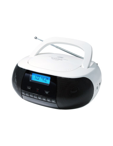 Sunstech CRUSM400 Digital 2 W FM, PLL Negro, Blanco Reproducción MP3