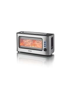Haeger TO-100.014A tostadora 6 2 rebanada(s) 1000 W Negro, Acero inoxidable