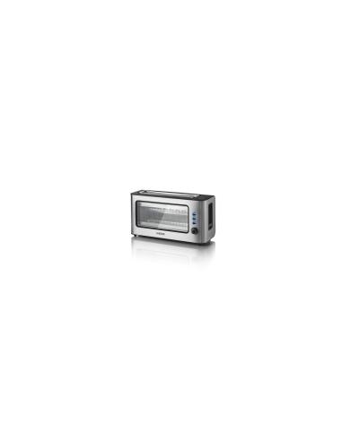 Haeger TO-100.014A tostadora 6 2 rebanada(s) 1000 W Negro, Acero inoxidable