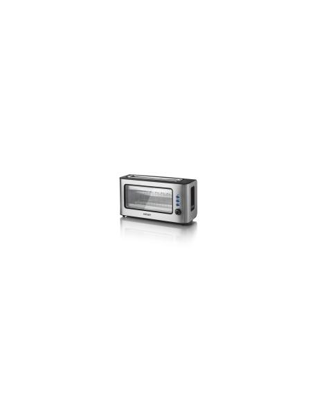 Haeger TO-100.014A tostadora 6 2 rebanada(s) 1000 W Negro, Acero inoxidable