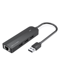 Vention Docking USB 2.0 CHPBB  3xUSB  1xMicro USB  1xRJ45  Negro