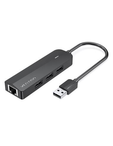Vention Docking USB 2.0 CHPBB  3xUSB  1xMicro USB  1xRJ45  Negro