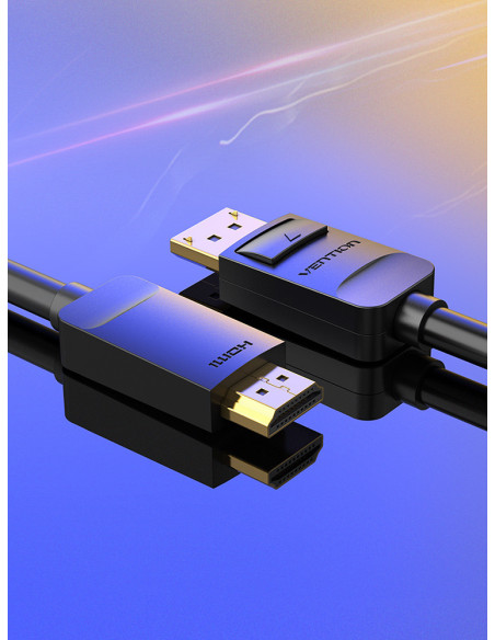 Vention Cable Conversor HADBG  Displayport Macho - HDMI Macho  1.5m  Negro