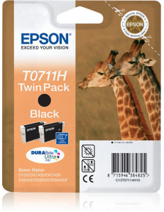 Epson Giraffe Doble juego de cartuchos Negro T0711H Tintas DURABrite Ultra