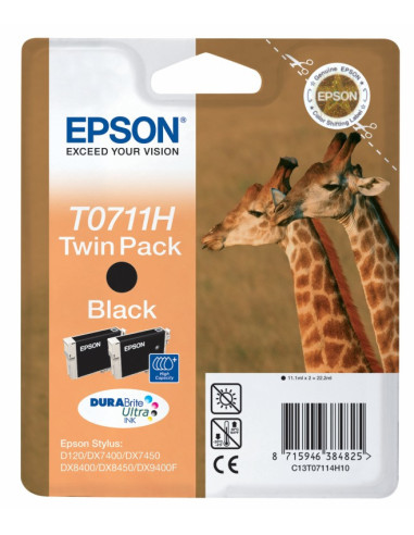 Epson Giraffe Doble juego de cartuchos Negro T0711H Tintas DURABrite Ultra