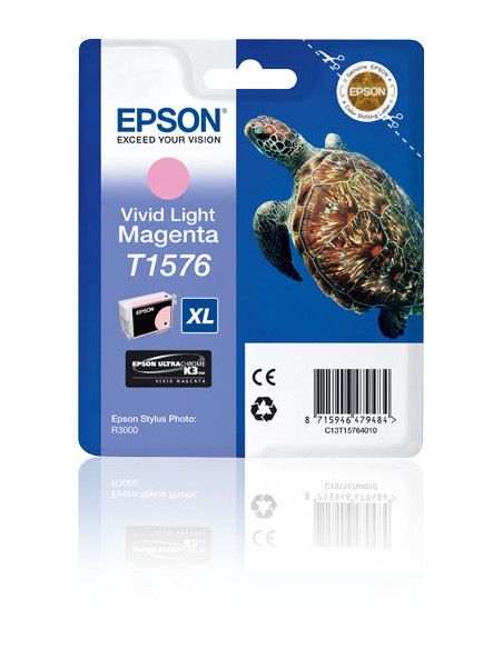Epson Turtle Cartucho T1576 magenta claro vivo