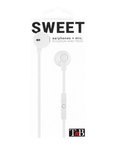 T'nB SWEET Auriculares Alámbrico Dentro de oído Llamadas Música Blanco