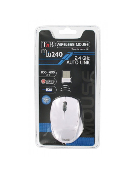T'nB MM240 ratón Oficina RF inalámbrico Óptico 1600 DPI