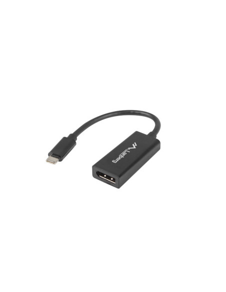 Lanberg AD-UC-DP-01 adaptador de cable de vídeo 0,15 m USB Tipo C DisplayPort Negro