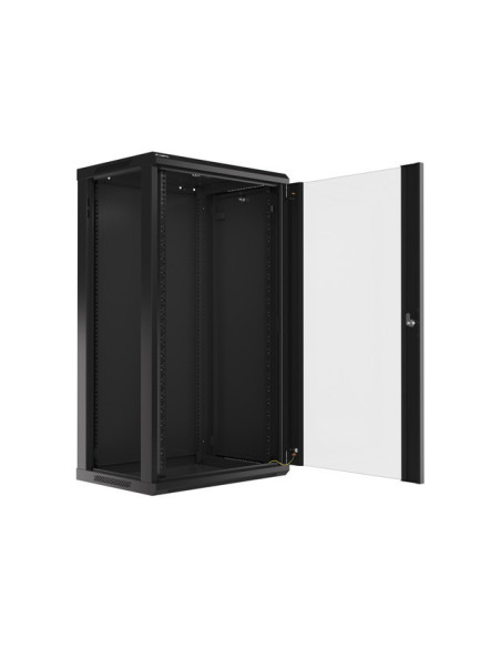 Lanberg WF01-6422-10B armario rack 22U Bastidor de pared Negro